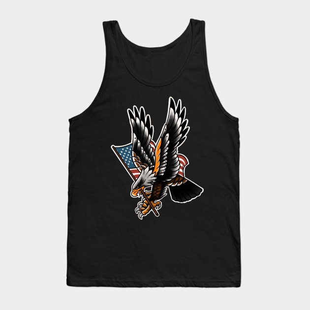 American flag eagle Tank Top by Blunts